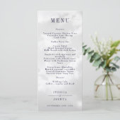 Celestial White Cloudy Sky Dinner Menükarte (Stehend Vorderseite)