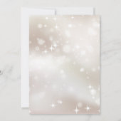 Celestial White Gold Stars Taufe Christening Einladung (Rückseite)