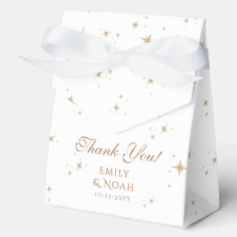 Celestial White Gold Sun Moon Astronomie Hochzeit Geschenkschachtel