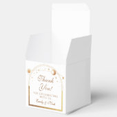 Celestial White Gold Sun Moon Stars Hochzeit Geschenkschachtel (Geöffnet)