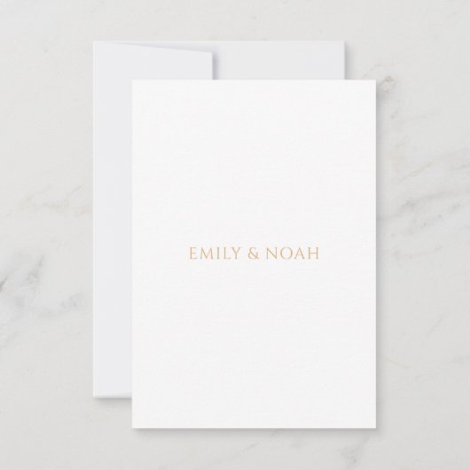 Celestial White Gold Sun Moon Stars Hochzeit RSVP Karte (Rückseite)