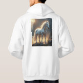 Celestial White Horse Fantasy Art T - Shirt 🌄 ✨ (Rückseite)
