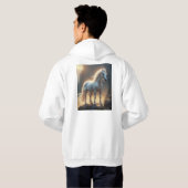 Celestial White Horse Fantasy Art T - Shirt 🌄 ✨ (Schwarz voll)