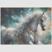 Celestial White Horse Magic Decoupage Seidenpapier (Vorderseite)