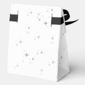 Celestial White Silver Sun Moon Astronomie Hochzei Geschenkschachtel (Rückseite)