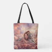 Celestial White Tiger Fantasy Tote Bag Tasche (Rückseite)