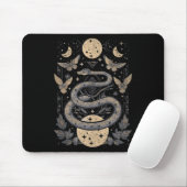 Celestial Wiccan Schlange Moth Moon Phases Hexe Pa Mousepad (Mit Mouse)