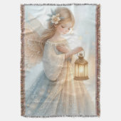 Celestial Winter Angel Lantern of Comfort Decke (Vorderseite Vertikal)