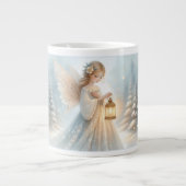 Celestial Winter Angel Lantern of Comfort Jumbo-Tasse (Vorderseite)