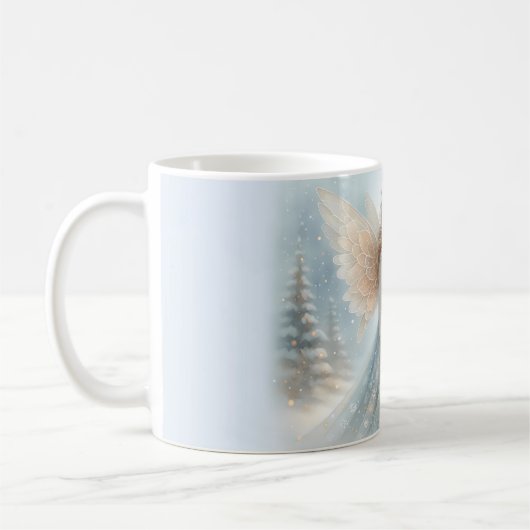 Celestial Winter Angel Lantern of Comfort Kaffeetasse (Links)