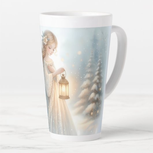 Celestial Winter Angel Lantern of Comfort Milchtasse (Rechte Ecke)