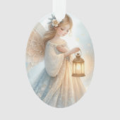 Celestial Winter Angel Lantern of Comfort Ornament (Vorderseite)
