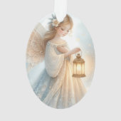 Celestial Winter Angel Lantern of Comfort Ornament (Rückseite)