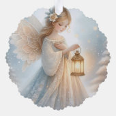 Celestial Winter Angel Lantern of Comfort Ornament Karte (Rückseite)
