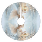 Celestial Winter Angel Lantern of Comfort Polyester Weihnachtsbaumdecke (Vorderseite)