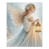 Celestial Winter Angel Lantern of Comfort Poster (Vorderseite)
