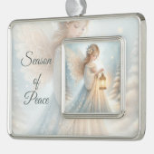 Celestial Winter Angel Lantern of Comfort Rahmen-Ornament Silber (Links)