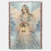 Celestial Winter Angel Lantern of Grace Decke (Vorderseite Vertikal)