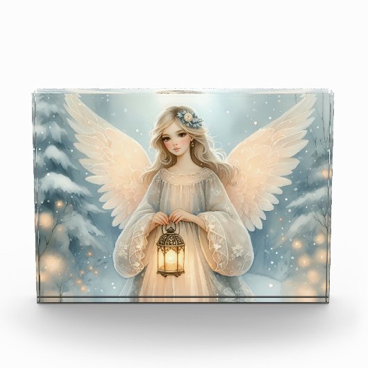Celestial Winter Angel Lantern of Grace Fotoblock (Vorderseite)