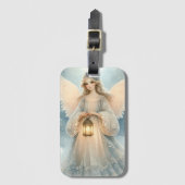 Celestial Winter Angel Lantern of Grace Gepäckanhänger (Vorderseite Vertikal)