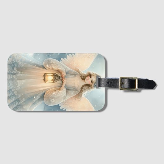 Celestial Winter Angel Lantern of Grace Gepäckanhänger (Vorderseite (Horizontal))