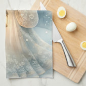 Celestial Winter Angel Lantern of Grace Geschirrtuch (Viertel Falte)