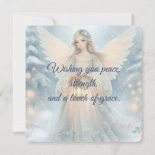 Celestial Winter Angel Lantern of Grace Karte (Rückseite)