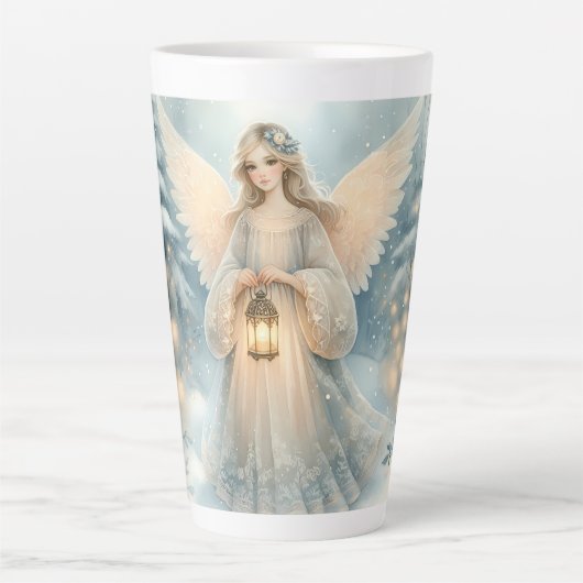 Celestial Winter Angel Lantern of Grace Milchtasse (Vorderseite)