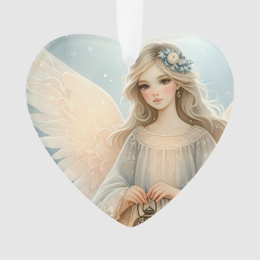 Celestial Winter Angel Lantern of Grace Ornament (Vorderseite)