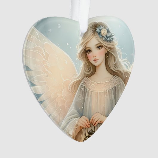 Celestial Winter Angel Lantern of Grace Ornament (Vorderseite)