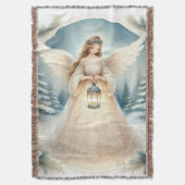 Celestial Winter Angel Lantern of Hope Decke (Vorderseite Vertikal)