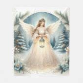 Celestial Winter Angel Lantern of Hope Fleecedecke (Vorderseite)