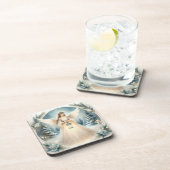 Celestial Winter Angel Lantern of Hope Getränkeuntersetzer (Rechte Seite)