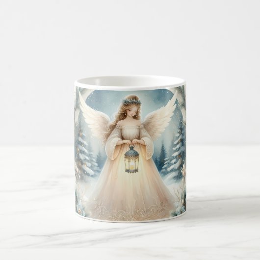 Celestial Winter Angel Lantern of Hope Kaffeetasse (Mittel)