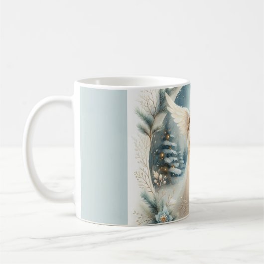 Celestial Winter Angel Lantern of Hope Kaffeetasse (Links)