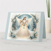 Celestial Winter Angel Lantern of Hope Karte (Vorderseite)