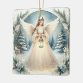 Celestial Winter Angel Lantern of Hope Keramikornament (Links)