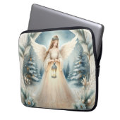 Celestial Winter Angel Lantern of Hope Laptopschutzhülle (Vorderseite Links)