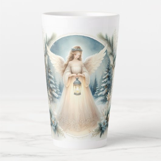 Celestial Winter Angel Lantern of Hope Milchtasse (Vorderseite)