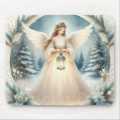 Celestial Winter Angel Lantern of Hope Mousepad (Vorne)
