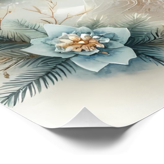 Celestial Winter Angel Lantern of Hope Poster (Ecke)