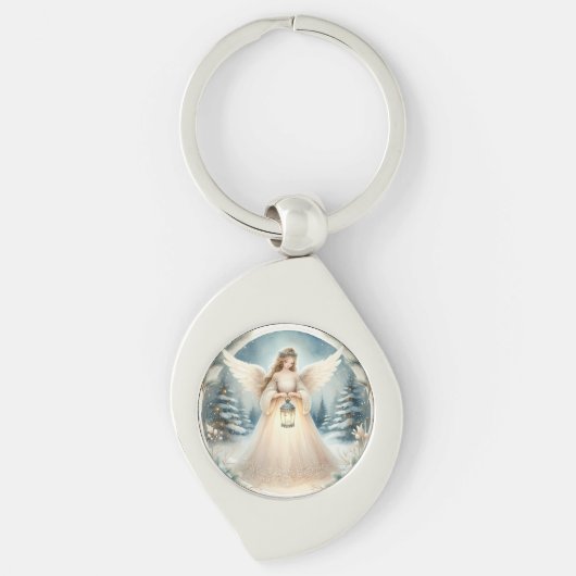 Celestial Winter Angel Lantern of Hope Schlüsselanhänger (Vorderseite)