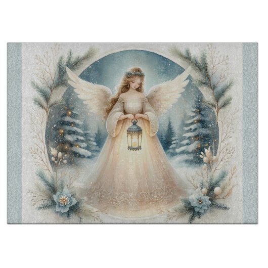 Celestial Winter Angel Lantern of Hope Schneidebrett (Vorderseite)
