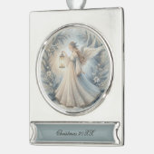 Celestial Winter Angel Lantern of Peace Banner-Ornament Silber (Links)