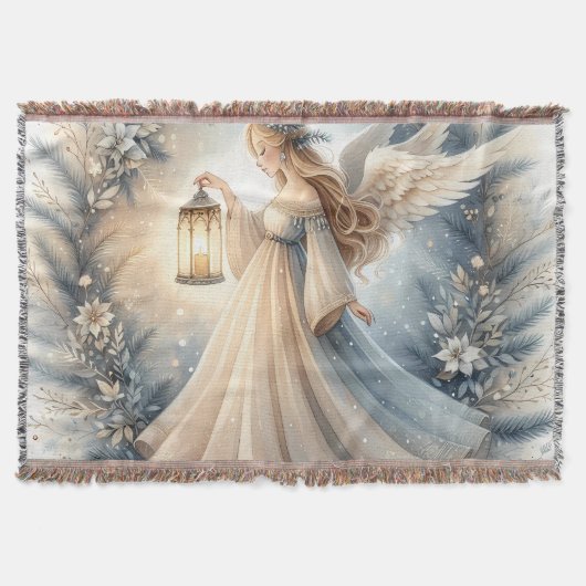 Celestial Winter Angel Lantern of Peace Decke (Vorderseite)