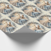 Celestial Winter Angel Lantern of Peace Geschenkpapier (Ecke)