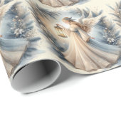 Celestial Winter Angel Lantern of Peace Geschenkpapier (Rolleneckpunkt)