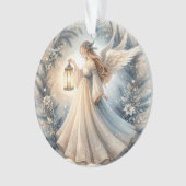 Celestial Winter Angel Lantern of Peace Ornament (Vorderseite)