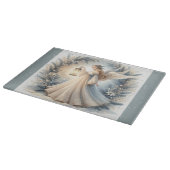 Celestial Winter Angel Lantern of Peace Schneidebrett (Ecke)