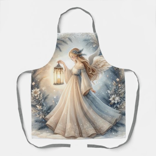 Celestial Winter Angel Lantern of Peace Schürze (Vorderseite)